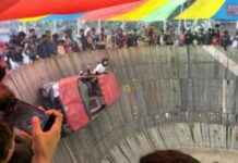 Novice Riders Steering Motorcycles and Cars at the Fair novice-riders-steering-motorcycles-and-cars-at-the-fair